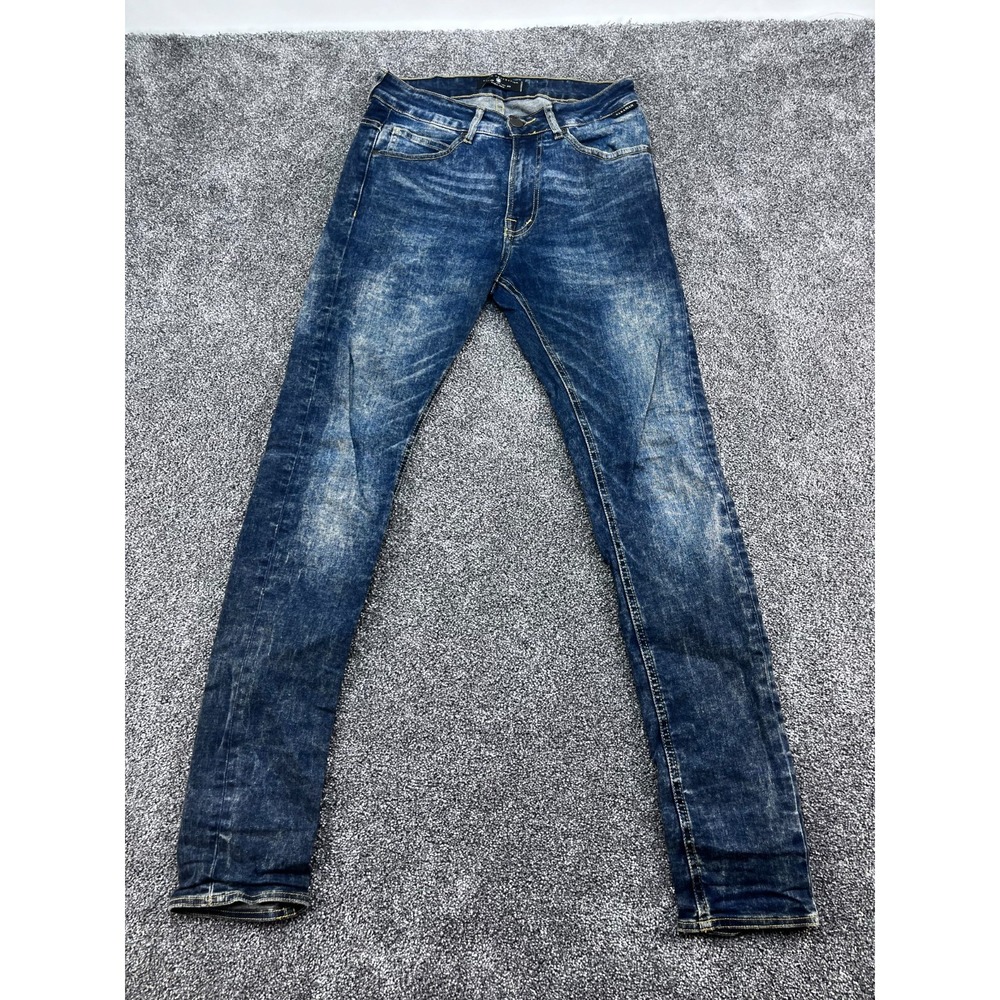 Zaraman Denim Collection Men's Skinny Jeans‎ Size US 30 Blue Distressed